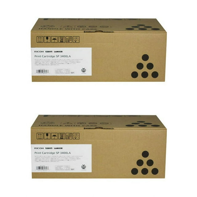 Ricoh 406464 Black Toner Cartridge 2-Pack for Aficio SP 3400, 3410, 3500, 3510