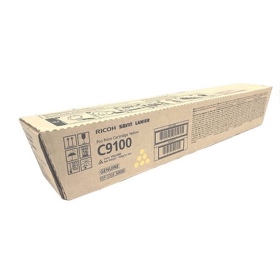 Genuine Brand Name OEM Ricoh Yellow Pro Print Ctg Type C9100 (48K YLD) 828381