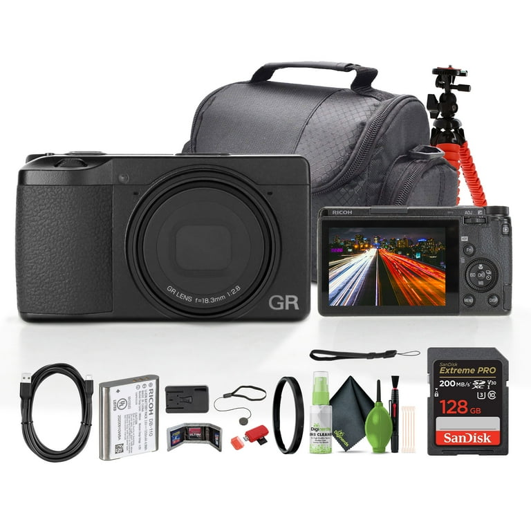 Ricoh GR III HDF Compact Portable Digital Camera + 64GB Memory