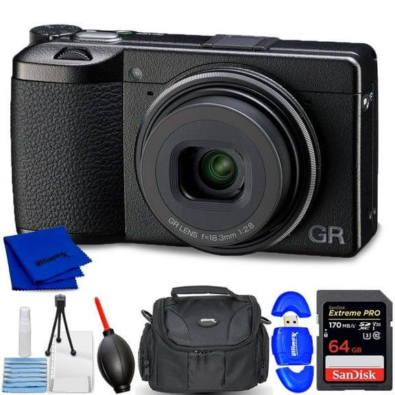 Ricoh GR III HDF Digital Camera with 7PC Accessory Bundle