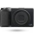 thumbnail image 1 of Ricoh GR IIIx Digital Compact Camera - Black, 24MP APS-C CMOS Sensor, 26.1mm F2.8 GR Lens, Supports SD Memory Card, 1 of 5