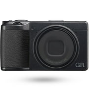 Ricoh GR IIIx Digital Compact Camera - Black, 24MP APS-C CMOS Sensor, 26.1mm F2.8 GR Lens, Supports SD Memory Card