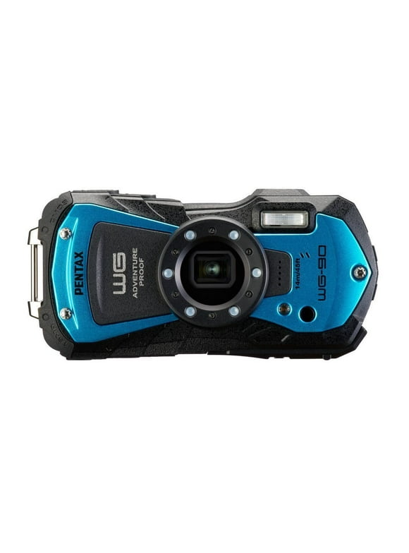 Ricoh Imaging PENTAX WG-90 All Weather Adventure Compact Camera with Tough Body Construction, Exceptional Image Quality and Underwater Shooting Mode (Blue)