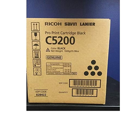 Ricoh 828422 C5200S C5210S Toner Cartridge (Black) in Retail Packaging