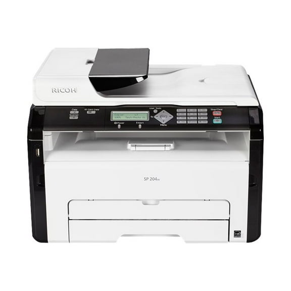 Ricoh SP 204SN - Multifunction printer - B/W - laser - A4 (8.25 in x 11.7 in), Legal (8.5 in x 14 in) (original) - A4/Legal (media) - up to 23 ppm (copying) - up to 23 ppm (printing) - 150 sheets - USB 2.0, LAN, USB host