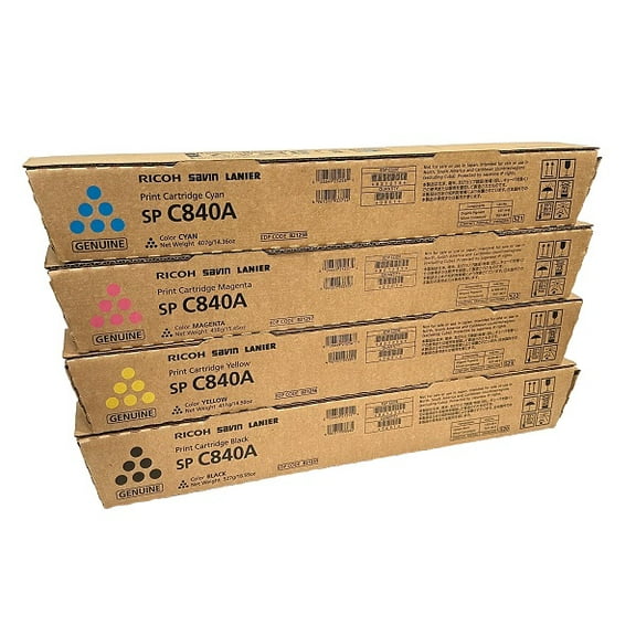 Ricoh SP C840dn. C842DN High Yield Toner Set (Cyan, Magenta, Yellow, Black) for Ricoh, Lanier, Savin
