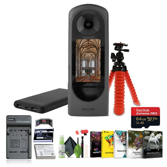 Ricoh THETA X 360-Degree Camera 5.7K30 Video, 2.25" Touchscreen, Sensors + More