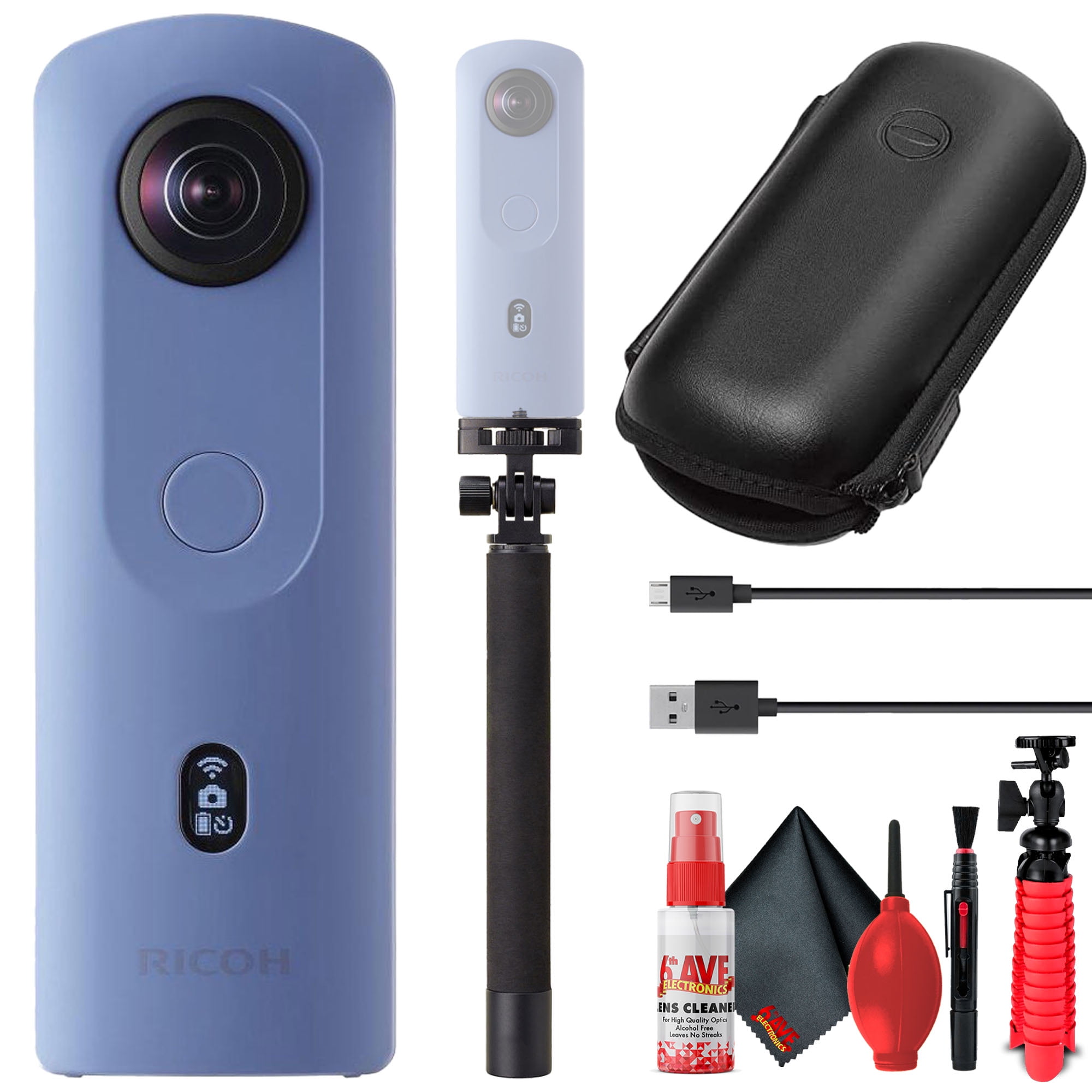 RICOH - RICOH　THETA SC2 BLUE Ricoh Theta SC2 4K 360 Spherical Camera (Blue) + Selfie