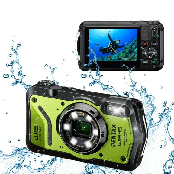 Pentax Ricoh WG-8 All-Weather Camera, Green