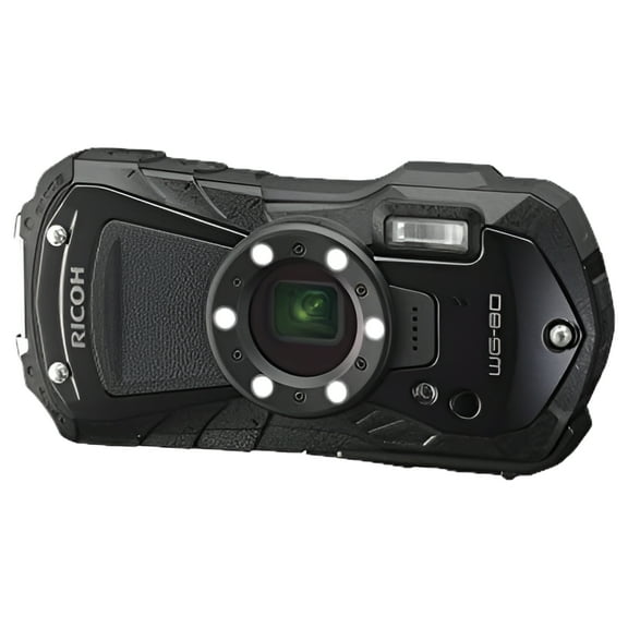 Ricoh WG-80 Black Waterproof Digital Camera Shockproof Freezeproof Crushproof 03123