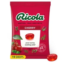 Ricola Cherry Throat Drops | Delicious Throat Refreshment & Oral Anesthetic, 19 Count
