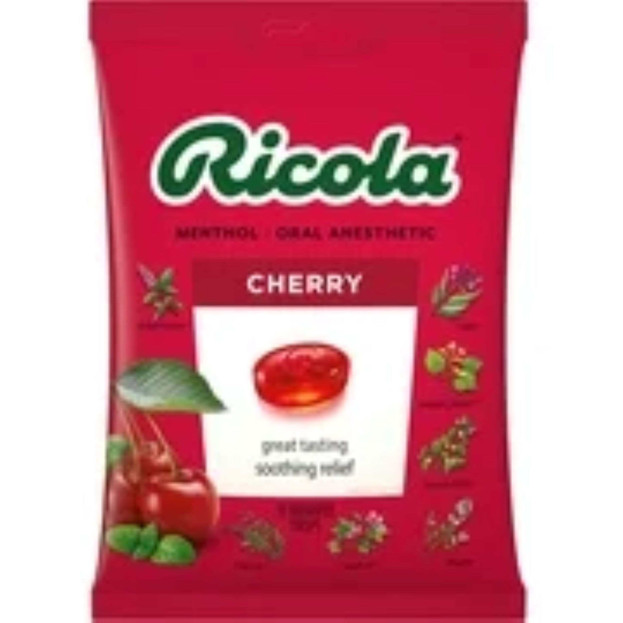 Ricola Cherry Throat Drops | Delicious Throat Refreshment & Oral Anesthetic, 19 Count