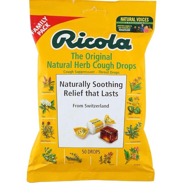 Ricola Cough Drop,Original Herb, 50 Count