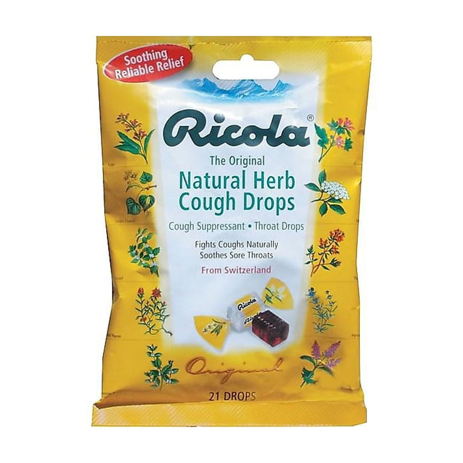 Cough Drops, Natural Herb, 21/Pack Cough Drops, Natural Herb, 21/Pack