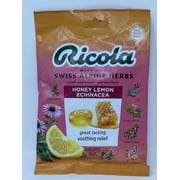 Ricola Honey Lemon w/Echinacea Herbal Cough Suppressant Throat Drops, 19ct Bag (Pack of 4)