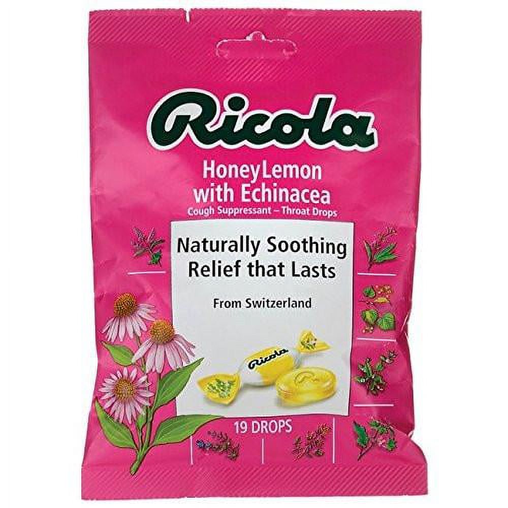 Ricola Honeylemon with Echinacea Cough Suppressant Throat Drop 19 Ct