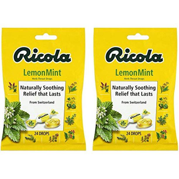 Ricola Lemon Mint Herbal Cough Suppressant Throat Drops 2 Bags