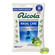 Ricola Max Nasal Care Cool Menthol Throat Drops Extra Strength, 34 Count