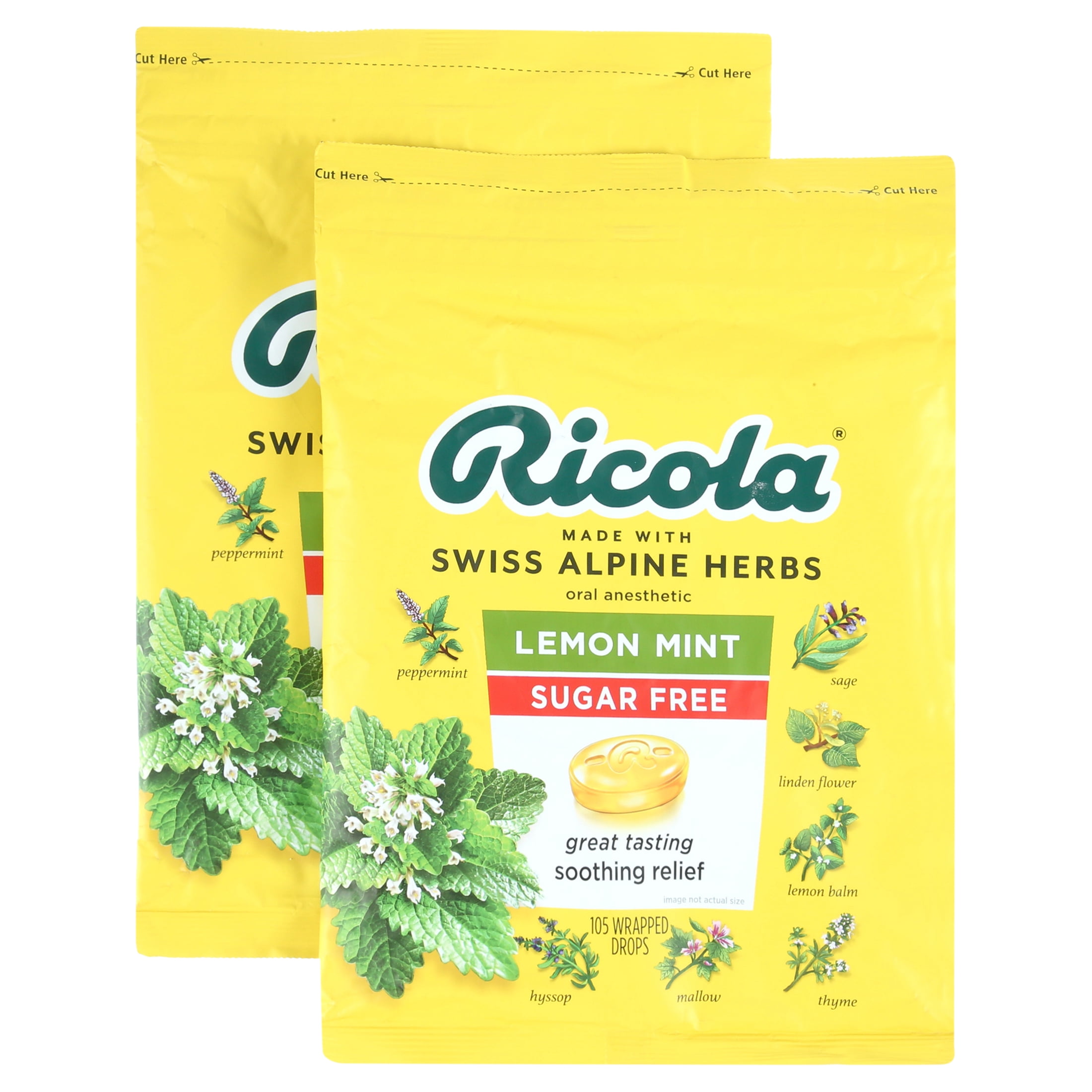 Ricola Sugar Free Lemon Mint Throat Drops Soothing Relief for Sore Ricola Sugar Free Lemon Mint Throat Drops Soothing Relief for Sore
