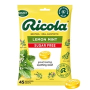 Ricola Sugar Free Lemon Mint Throat Drops for Everyday Soothing Throat Care, Value Pack, 45 Count