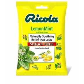 Ricola Sugar Free Lemon Mint Throat Drops | Refreshing Throat Relief & Oral Anesthetic, 105 Count Club