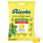 Ricola® Sugar Free Lemon Mint Throat Drops | Refreshing Throat Relief & Oral Anesthetic, 19 Count
