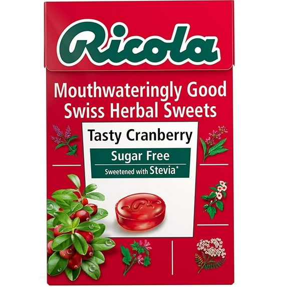 Ricola Tasty Cranberry Swiss Herb Lozenges Sugar Free Candy 45g