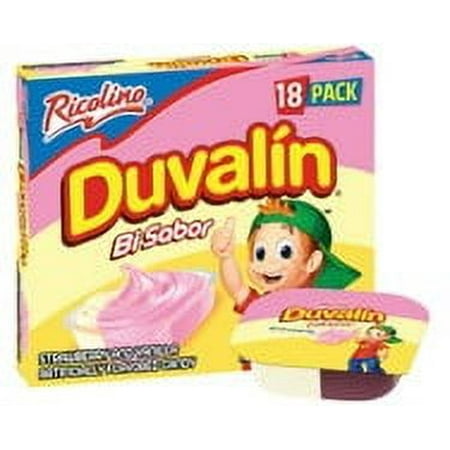 Ricolino Duvalin Strawberry and Vanilla Candy Spread, 9.36 oz, 18 Count Box