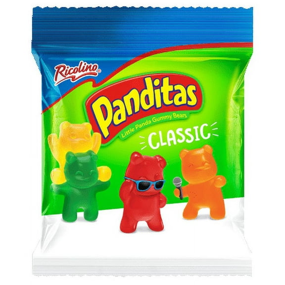 Ricolino Panditas Classic Multicolor Mix Gummy Candy, 6 Bags, S