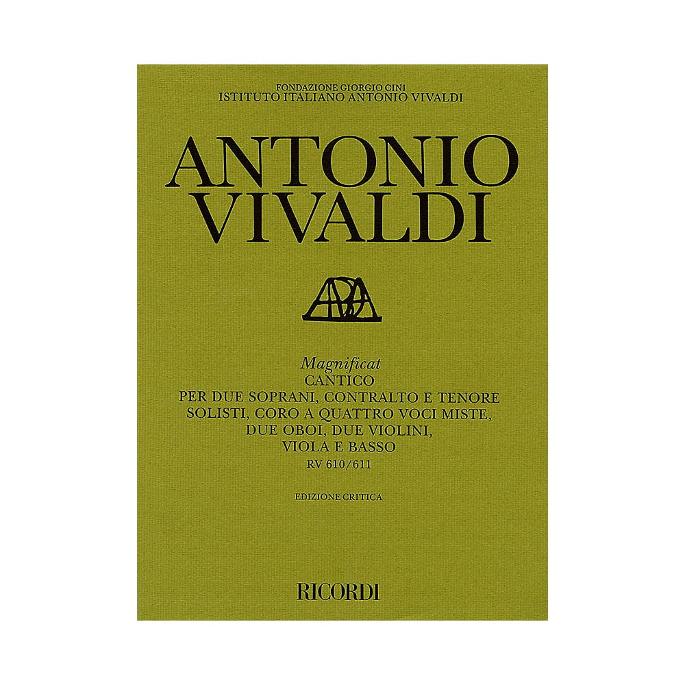 Ricordi Magnificat RV610/RV611 Study Score Series Softcover Composed by Antonio Vivaldi Edited by Michael Talbot