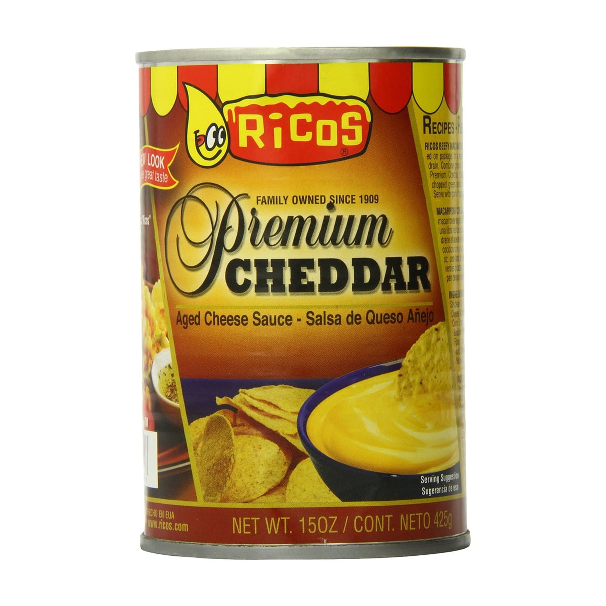 Ricos Aged Cheddar Cheese Sauce 15 oz (Pack of 16)