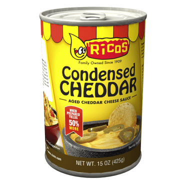 Ricos® Condensed Aged Cheddar Cheese Sauce, 15 oz Can, Shelf-Stable