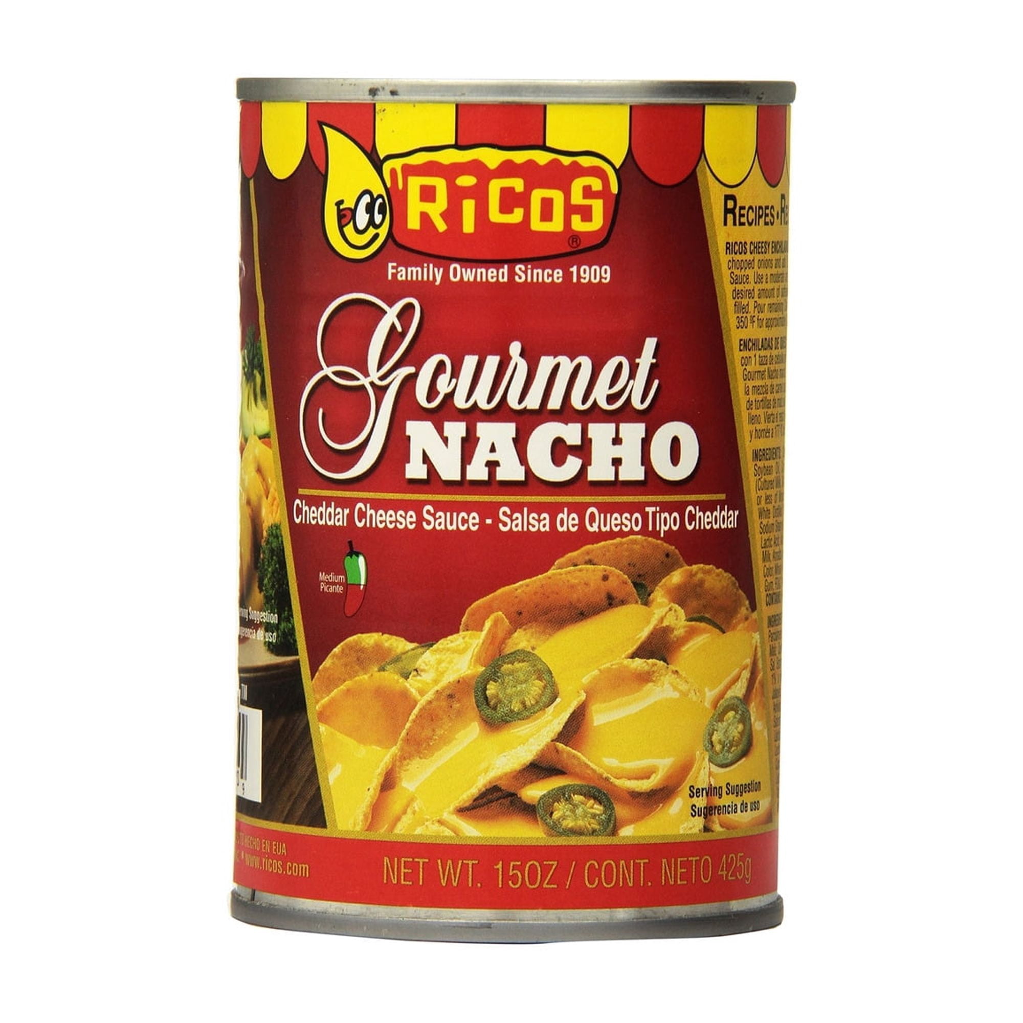 Ricos Gourmet Cheddar Nacho Cheese Sauce, 15 oz (Pack of 24
