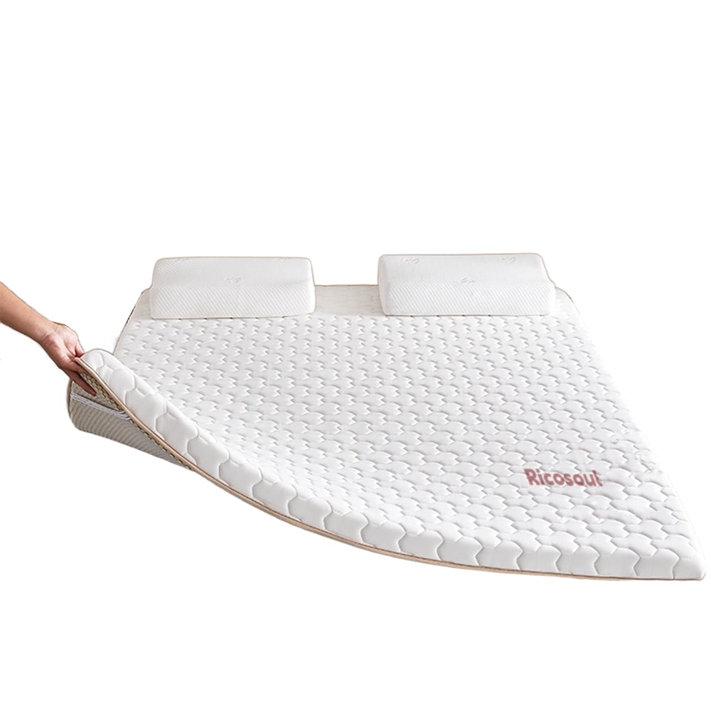 Ricosoul Mattress pads, 3 Inch Gel Memory Foam Mattress Topper Twin XL, Twin Extra Long Mattress Pads for College Dorm Single Bed, Ventilated Soft Bed Topper