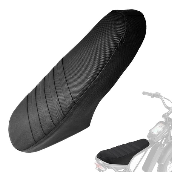 Rid Star Q20 E-Bike Gel Seat Cushion with Anti-Slip Grip, Breathable Padded Bicycle Saddle Cover for Long Rides, Shock Absorbing Electric Bicycle Seat Pad, Black