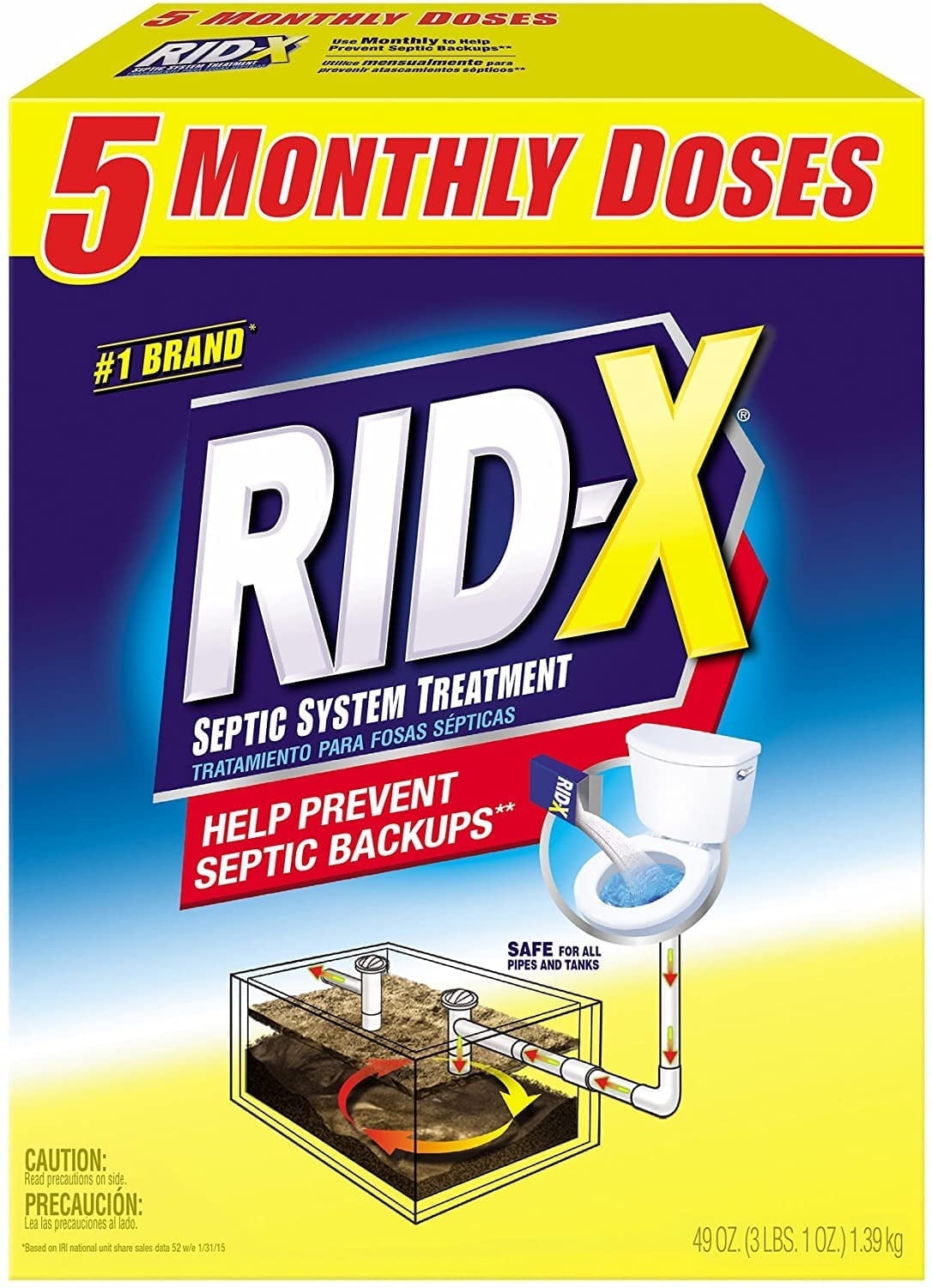 Bio Clean Vs Rid X Rid-X Septic Tank System Treatment, 5 ct. - Walmart.com