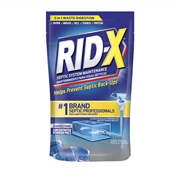 Rid-X Septic Tank Treatment Enzymes, 3 Month Supply Septi-Pacs, 3.2oz