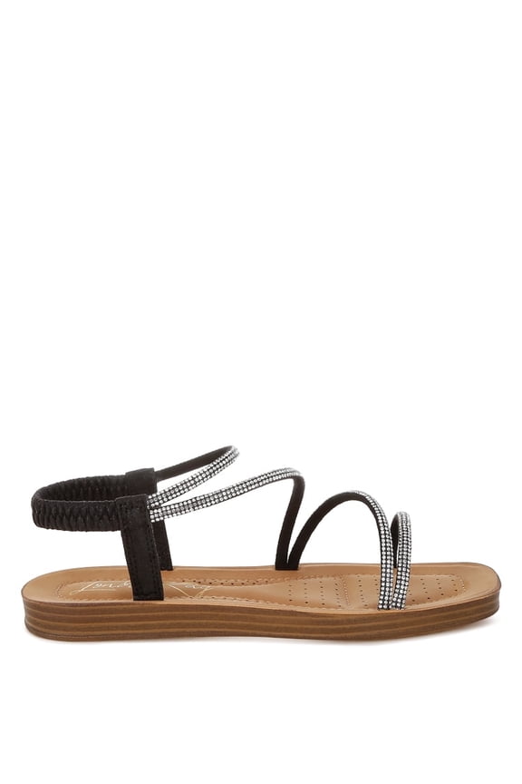 Ridayne Rhinestones Embellished Strappy Womens Flats