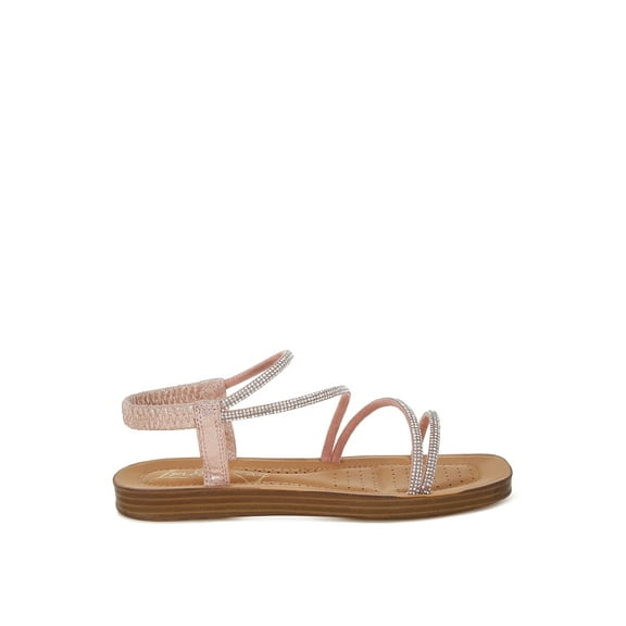 London Rag Ridayne Rhinestones Embellished Strappy Womens Flats