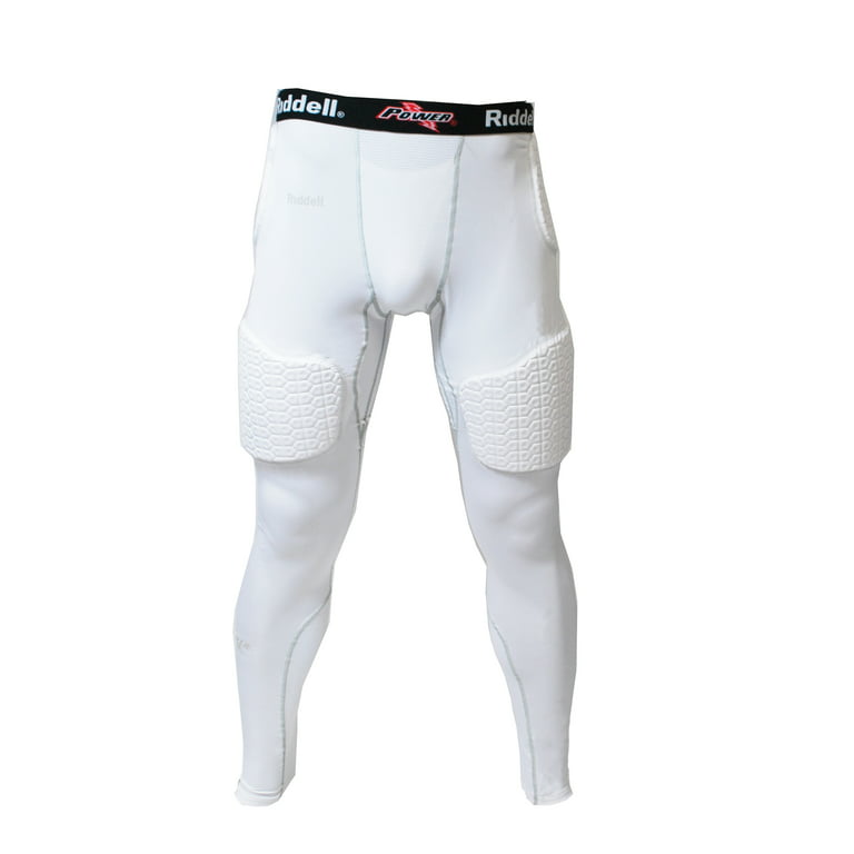 Riddell 5 Piece Integrated Football Tights,White, Adult Small