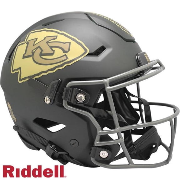 Riddell 9585500829 Kansas City Chiefs Authentic Full Size Speed Flex Style Helmet - Salute to Service 2025