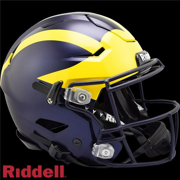 Riddell 9585532948 NCAA Michigan Wolverines Helmet - Authentic Full Size Speed Flex Style