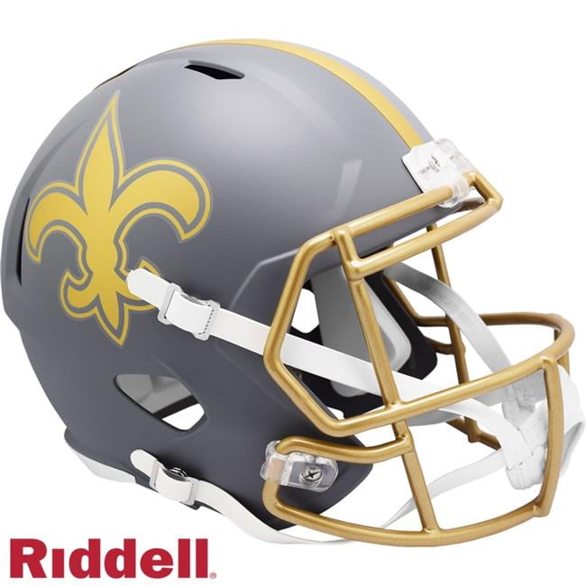 Riddell 9585563087 NFL   Orleans Saints Replica Full Size Speed Style Slate Alternate Helmet