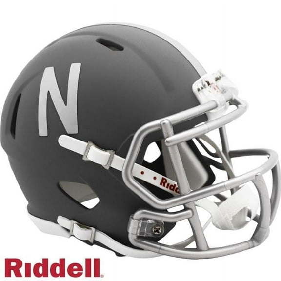 Riddell 9585590383 Nebraska Cornhuskers Replica Mini Speed Helmet - Slate