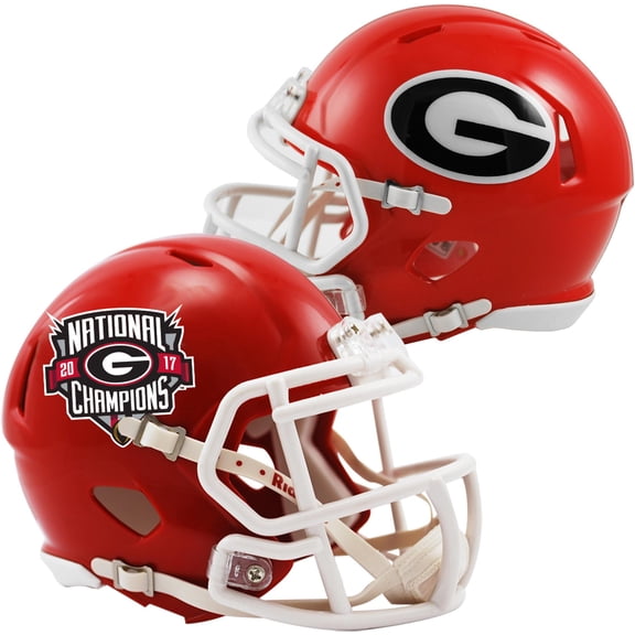 Riddell Georgia Bulldogs College Football Playoff 2017 National Champions Revolution Speed Mini Football Helmet - Fanatics Authentic Certified