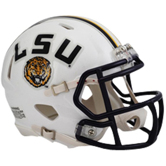 Riddell LSU Tigers White Revolution Speed Mini Football Helmet - Fanatics Authentic Certified