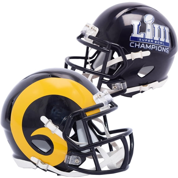 Riddell Los Angeles Rams Super Bowl LIII Champions Revolution Speed Mini Football Helmet