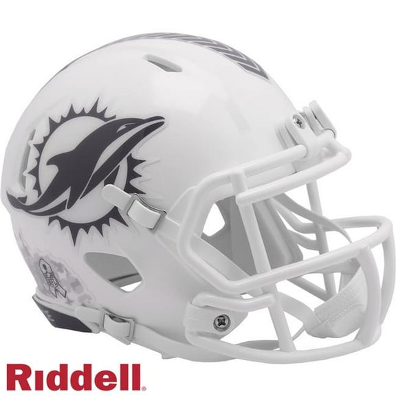 Miami Dolphins 2024 NFL Salute to Service Riddell Speed Mini Helmet