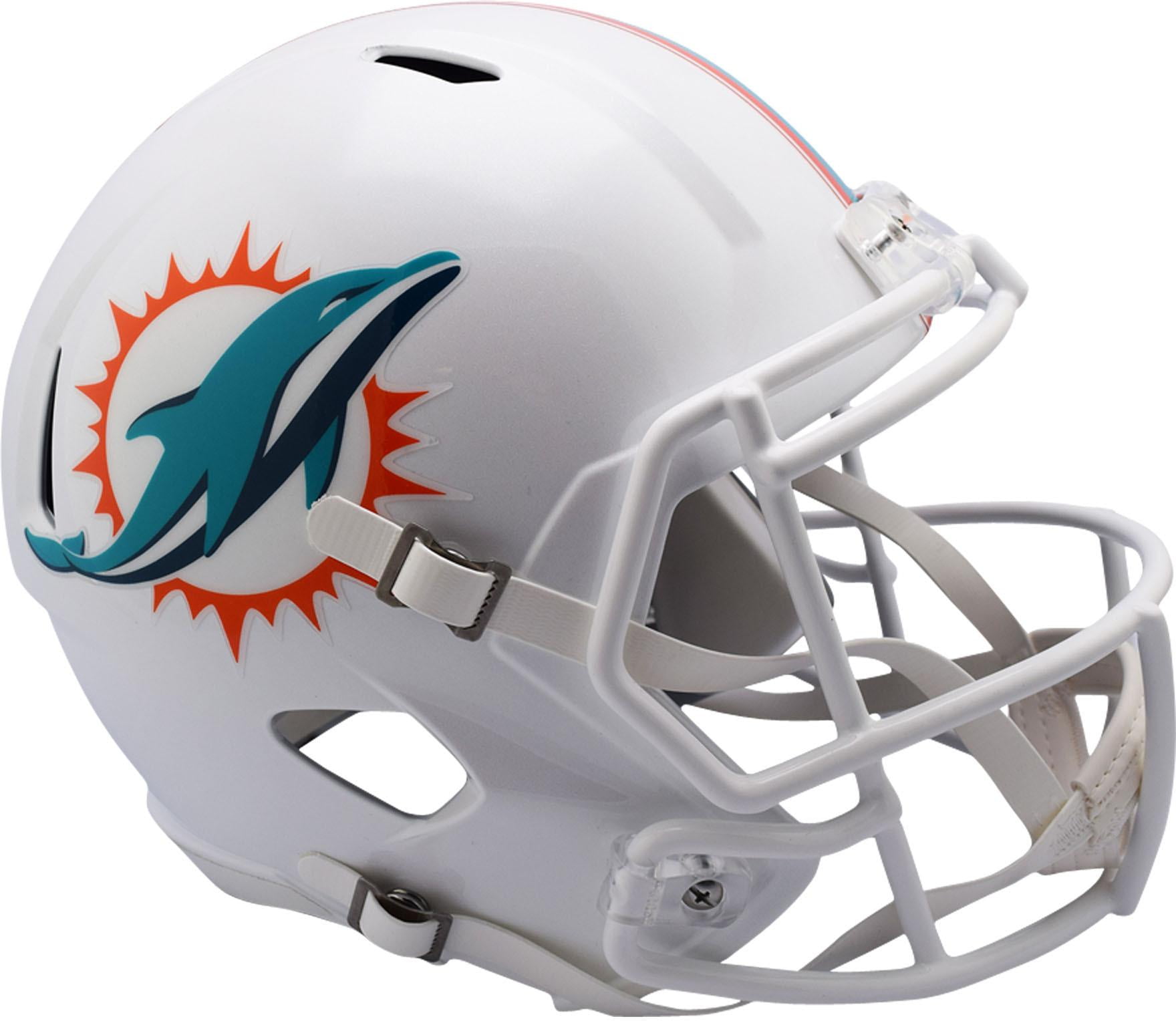 Riddell Miami Dolphins Revolution Speed Full-Size Replica Football Helmet - Fanatics Authentic Certified