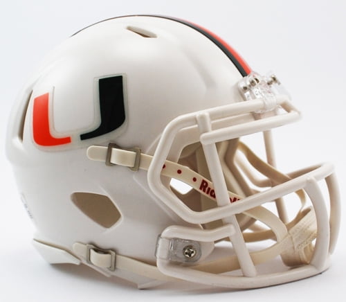 Miami Hurricanes Mini Helmet Speed White
